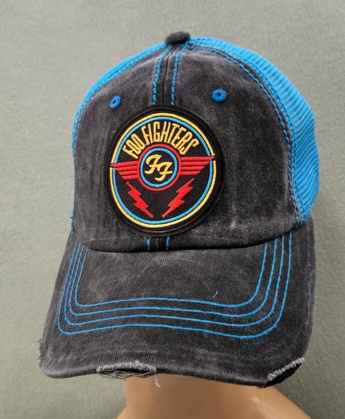 Foo Fighters Distressed Blue Mesh Vintaged Trucker FOO FIGHTERS Hat