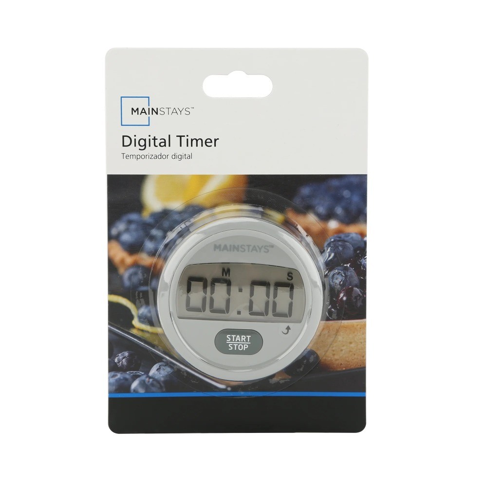 Mainstays Digital Kitchen Timer, Magnetic Countdown Count up Timer
