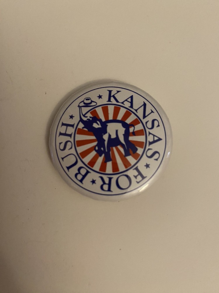 Kansas For Bush Pin Back Button P93