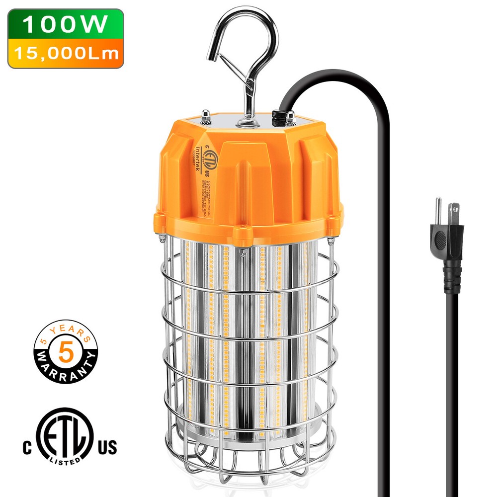 LED Construction Light 100W Temporary Work light Outdoor Jobsite Workshop Lamp