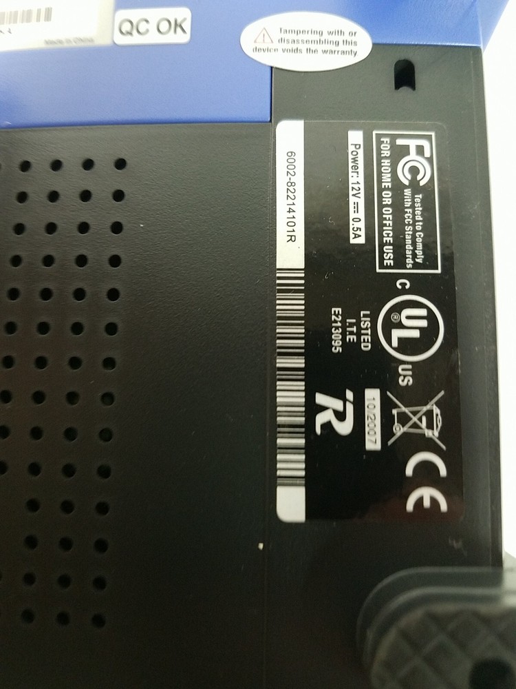 Linksys EtherFast Cable DSL Router 4-Port Switch BEFSR41 ver.4.3