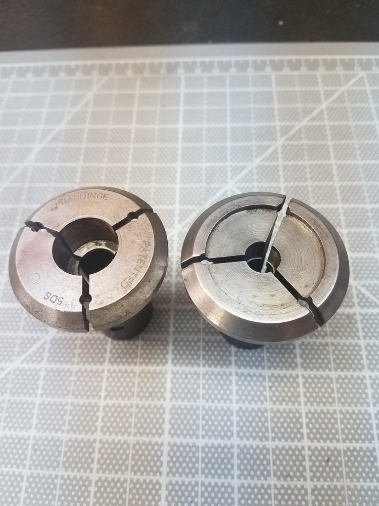 (1 pair) Hardinge 5DS 1" Dead Length Emerdency Collets