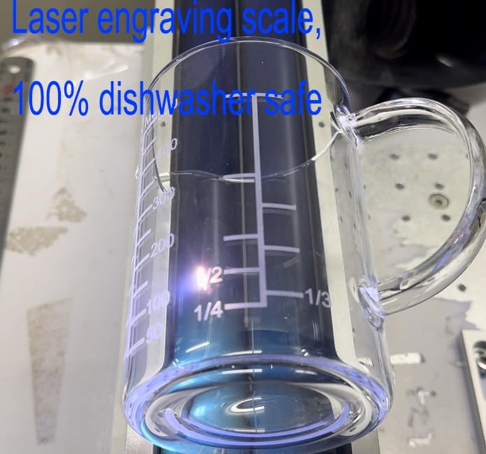 Ackers Mirror Etching Scale Glass Measuring Cup-[Insulated handle | V-Shaped ...