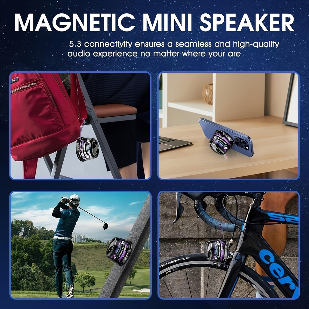 Magnetic Ultra-Compact Wireless Mini Speaker