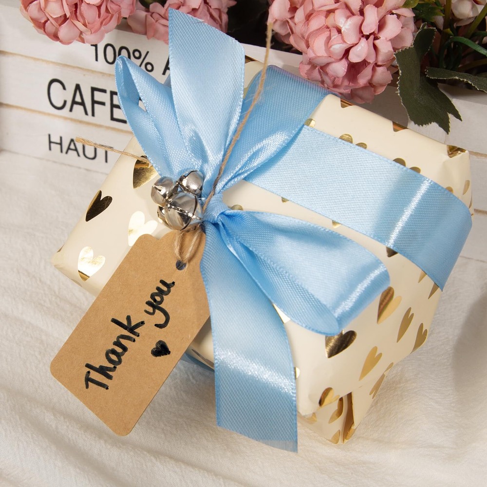 150PCs Paper Gift Tags with String,Brown Blank Tags Hanging Labels for Gift Bag