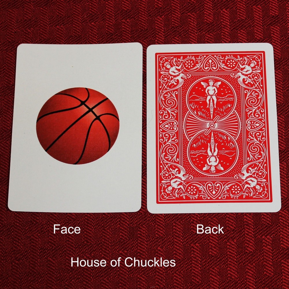 Basketball, Bicycle Printed Gaff Card, Red