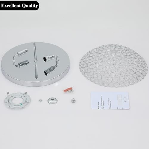 Modern Chrome Flush Mount Crystal Ceiling Light,2-Light Crystal Chandelier