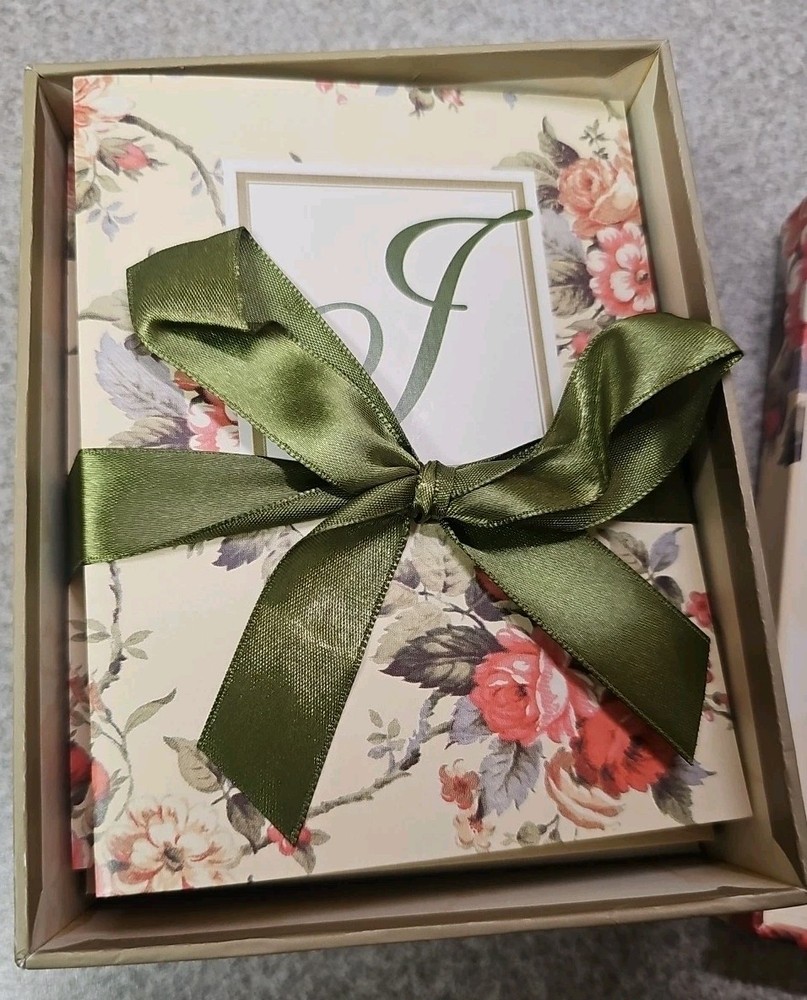 "J" Initial Note Card Set (16) With Matching Envelopes