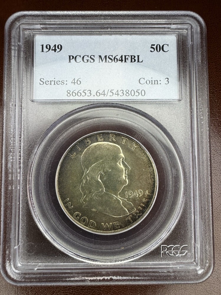 1949 Franklin Half Dollar MS64FBL PCGS