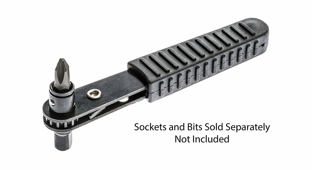 1/4" Square Hex Reversible Ratchet Wrench Hex Drill Bit Screwdriver Socket Tool