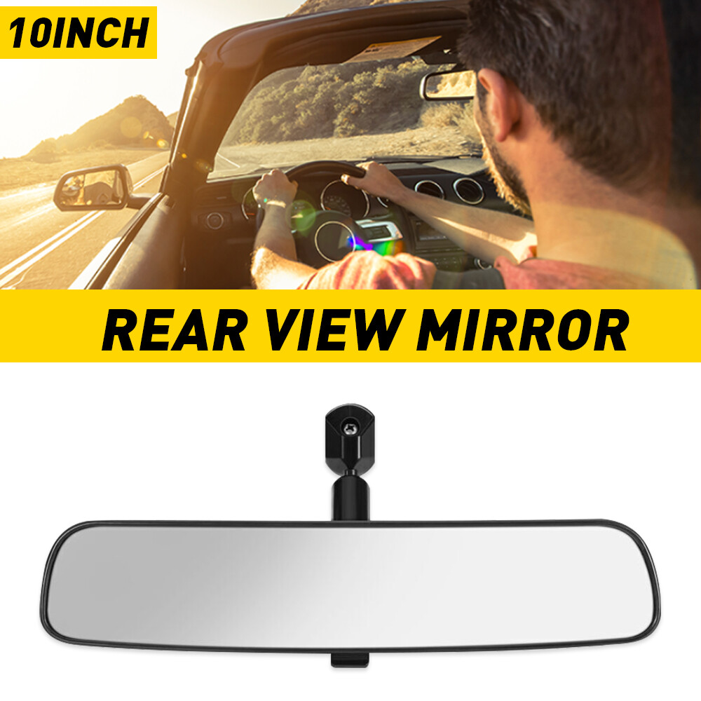 10" Rear View Interior Mirror On Black Car Replacement Day Night Universal