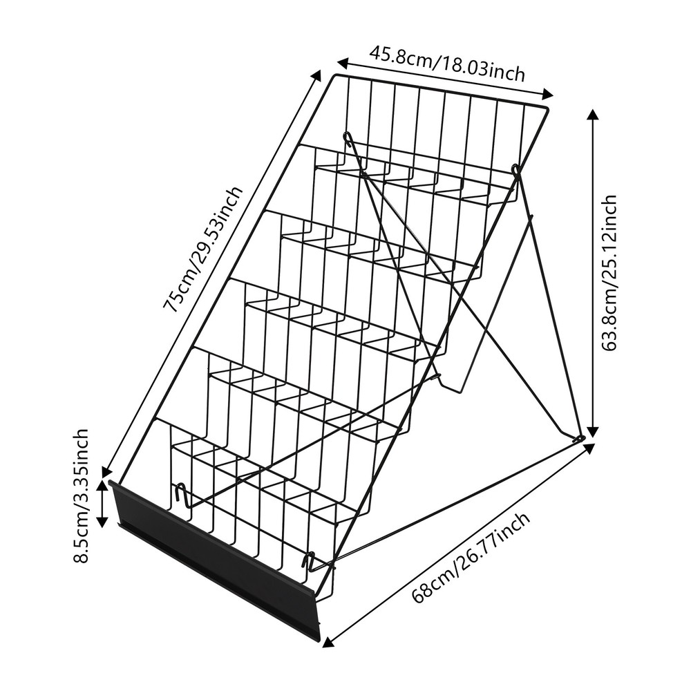 Holder Magazine Newspaper Display Stand Book Display Rack Wire Display Rack