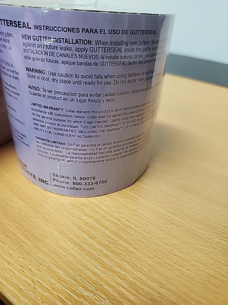 Gutter Liner Roll, 4-In. x 10-Ft. GSL410