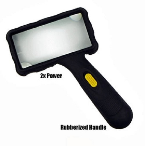 2x LED Rectangular Magnifier