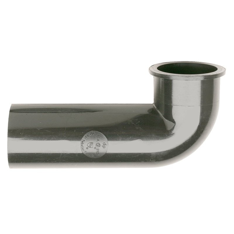 Plumb Pak PP855-78B Disposal Drain Elbow, Plastic, Black, For: InSinkErator Disp