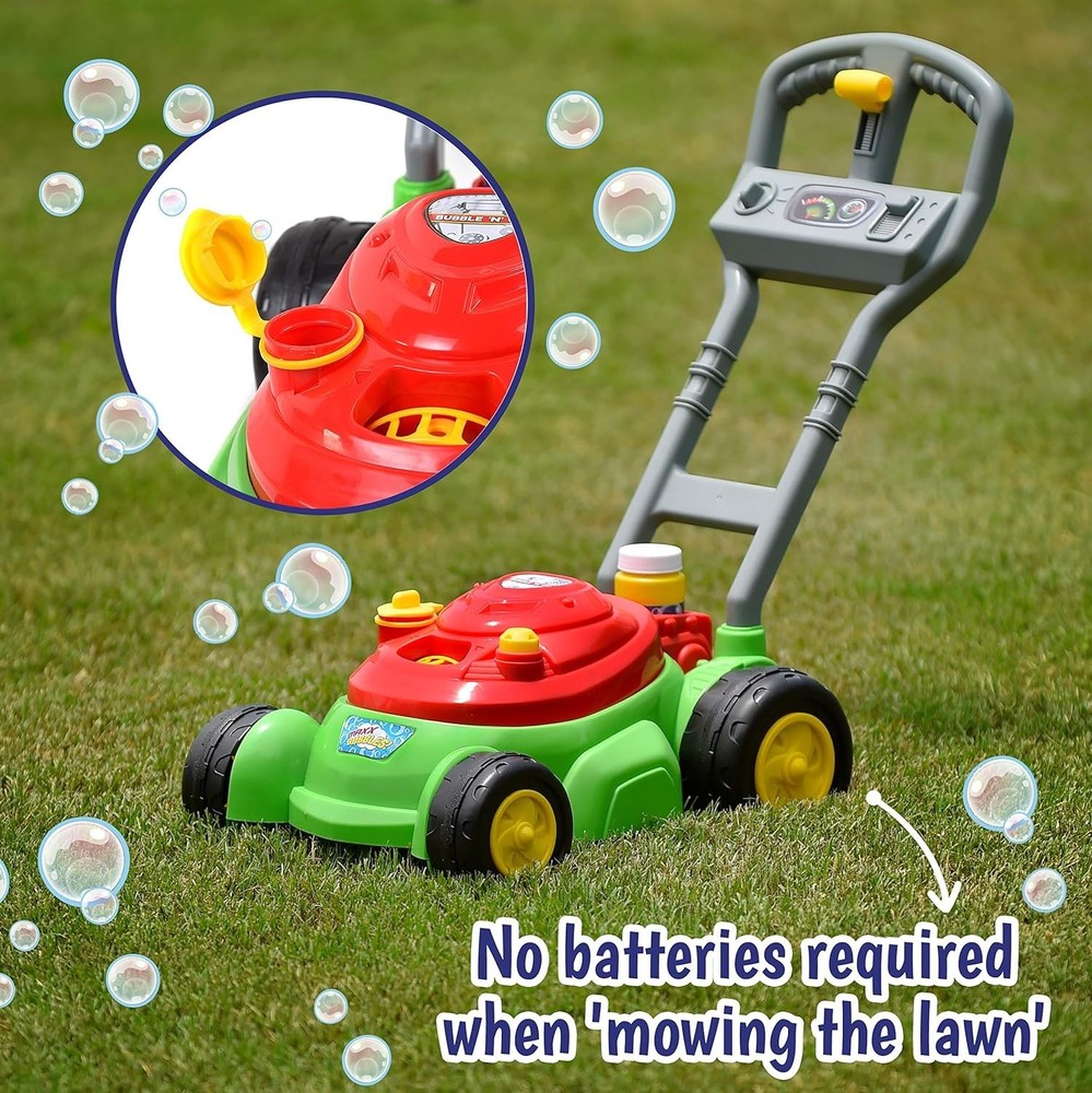 Maxx Bubbles Deluxe Bubble Lawn Mower Toy – Includes 4Oz Bubble Solution