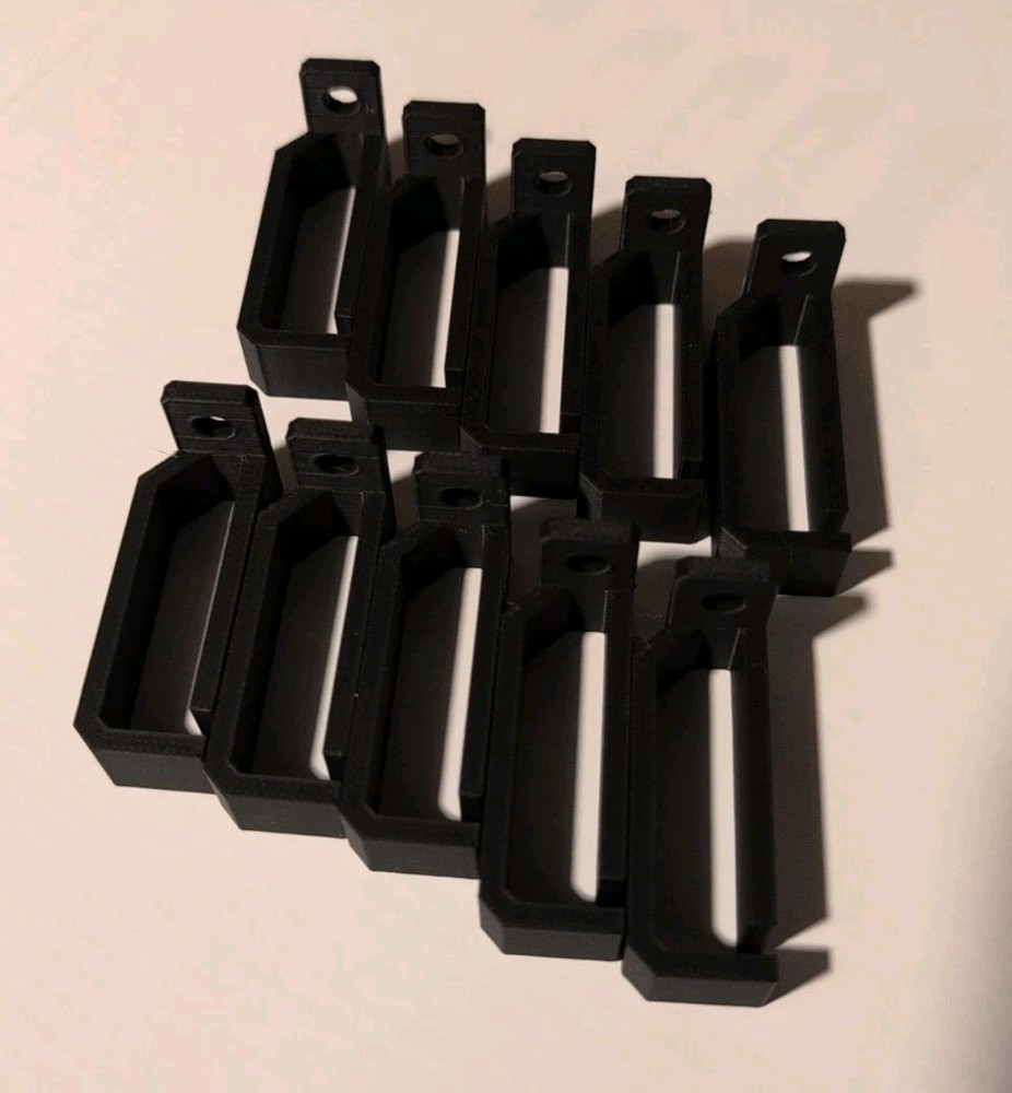 Network Rack Cable Management, Black, Hold 12CAT Cables, Matte Black, 3D Printed