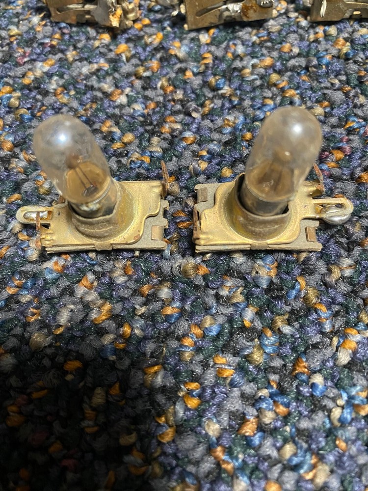 10 BALLY 1950'S-1960'S BACKBOX LIGHT SOCKETS USED AS-IS