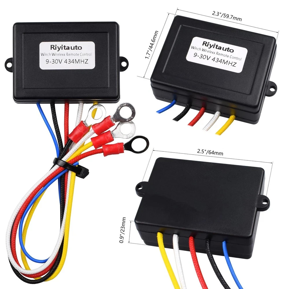 Riyitauto Wireless Winch Remote Control Black-dump trailer wireless remote