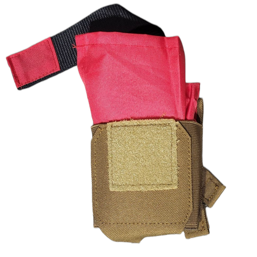 Airsoft Bright Red Dead Rag Quick Deploy Pouch Molle TAN Color