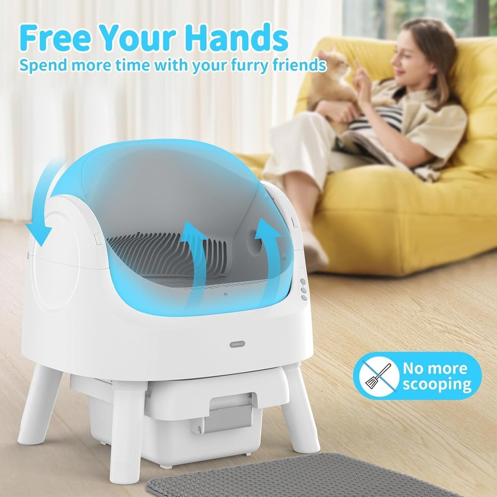 Self-Cleaning Automatic Cat Litter Box Integrated AutoScooper Self-Clean System