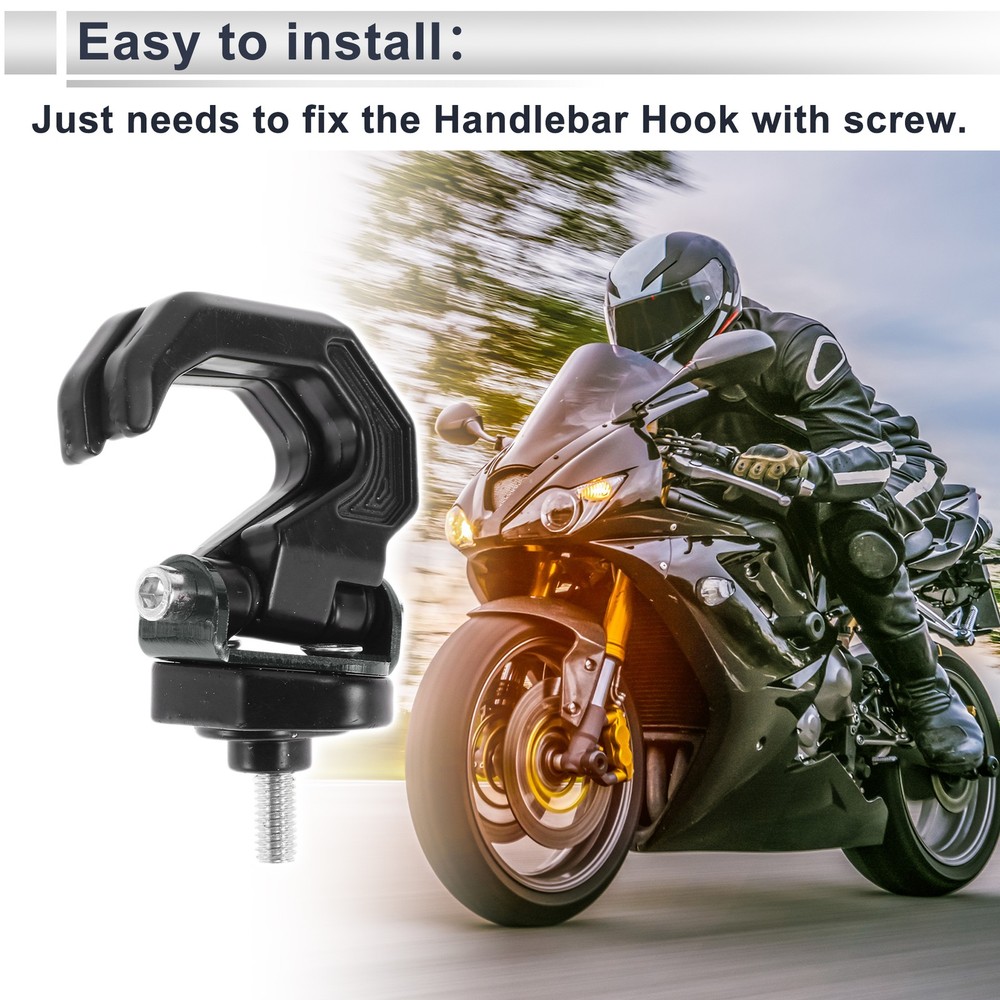 Black Double Aluminum Alloy Motorcycle Hook