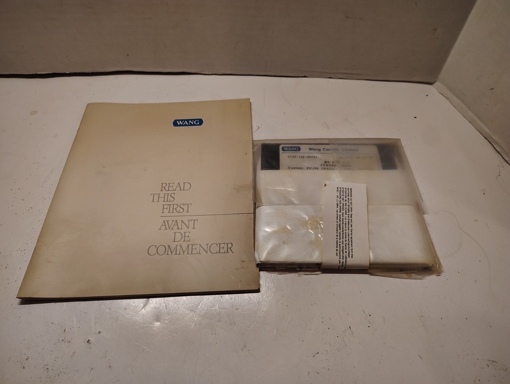 Rare MS-Dos Operating System Wang Pc/88