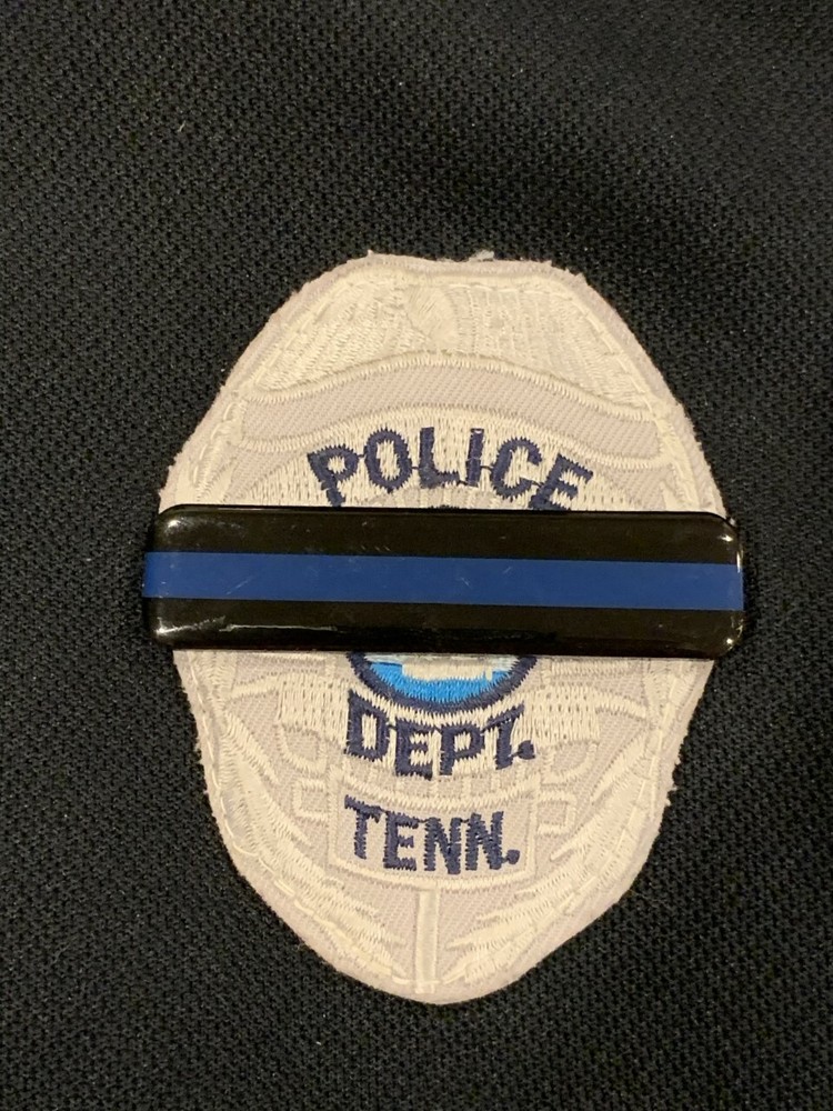 Magnetic Mourning Band Blue Line for Badges