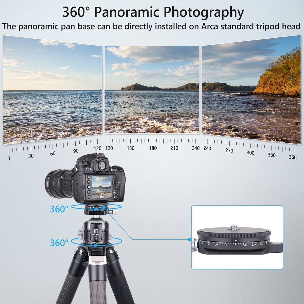 Camera Panoramic Panning Base Ball Tripod Head Tripod Head Mount Base