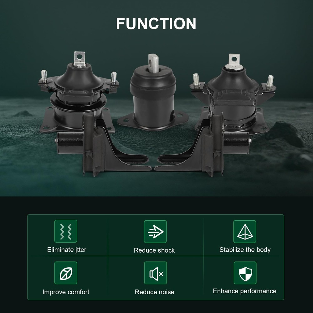 Engine Motor Mount Set for Accord 2.4L 2003-2007 Automatic A4526HY