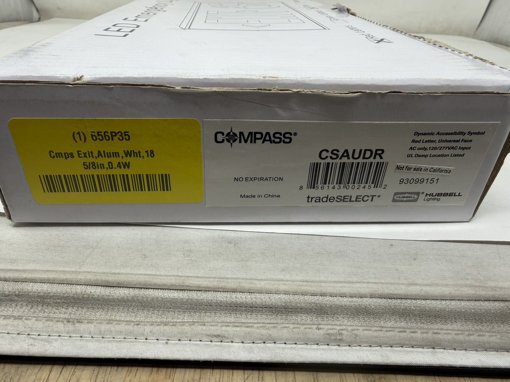 Compass Csaudr Led Exit Sign Ac-Only With Dynamic Accessibility Symbol, 120/277V