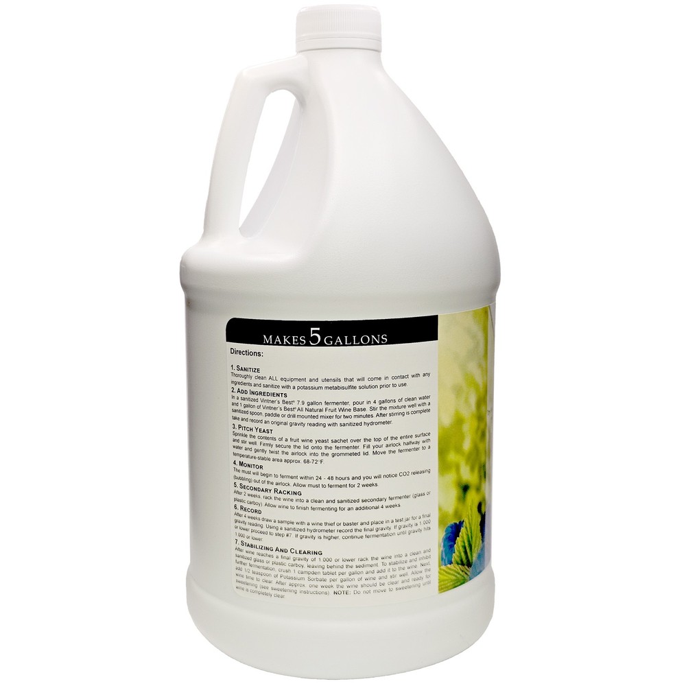 Vintner’s Best Blue Raspberry Fruit Wine Base (128 oz / 1 gallon)