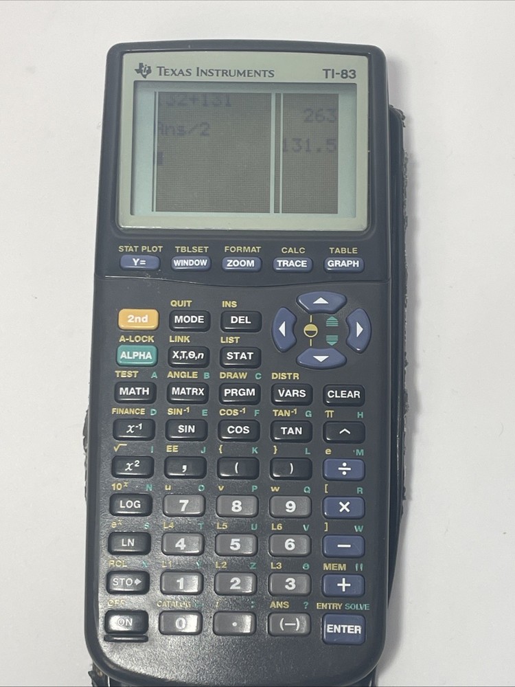 Texas Instruments TI-83 Graphing Calculator with Cover Tested Working