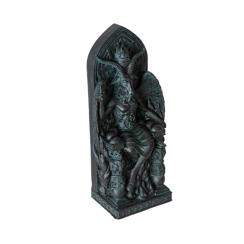 Baphomet Resin Statue with Pentacle 9.25" Hand painted