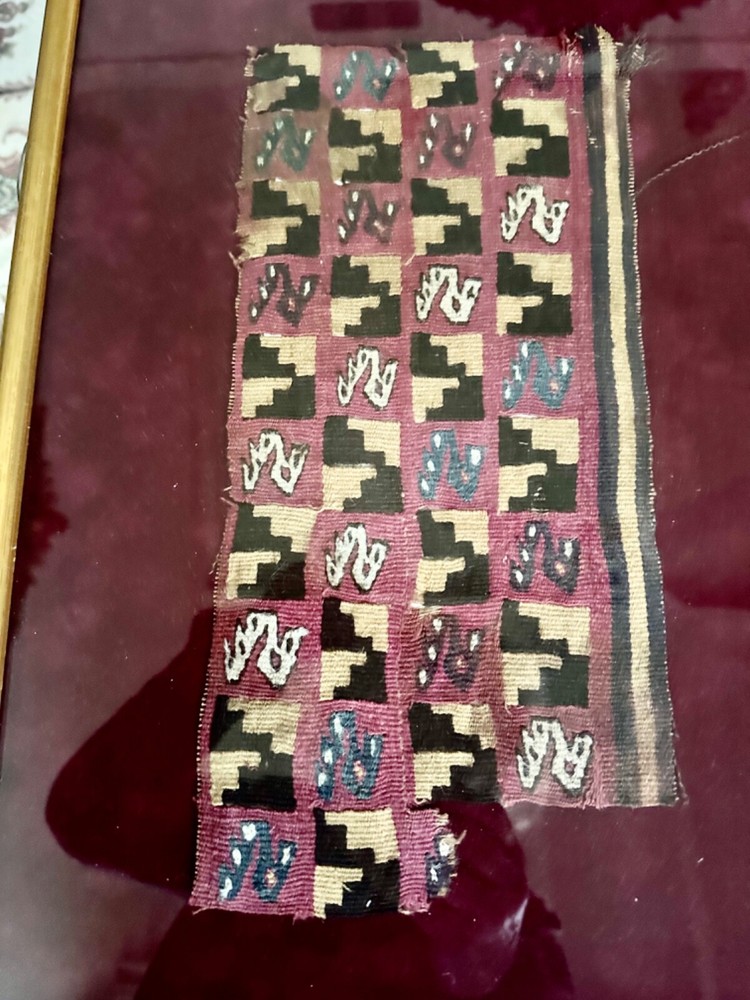 Pre columbian Textile Inca Peru framed