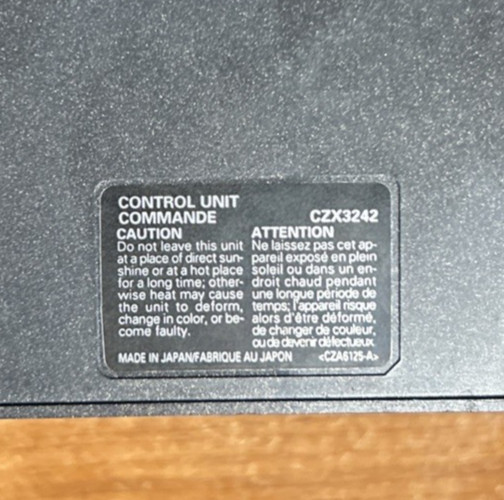 Pioneer CZX3242 Control Unit for CD-VS33