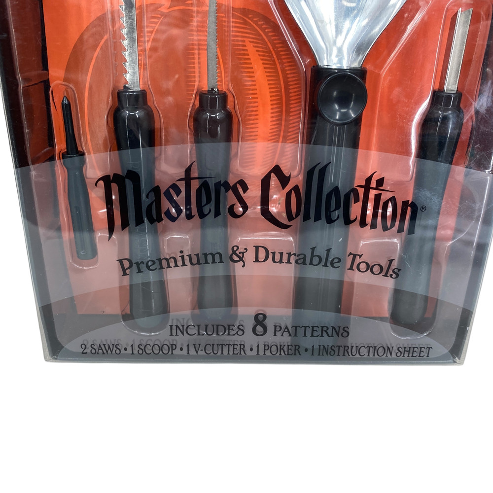 Pumpkin Masters Carving Kit Masters Collection 5 Tools 8 Patterns NEW Unopened