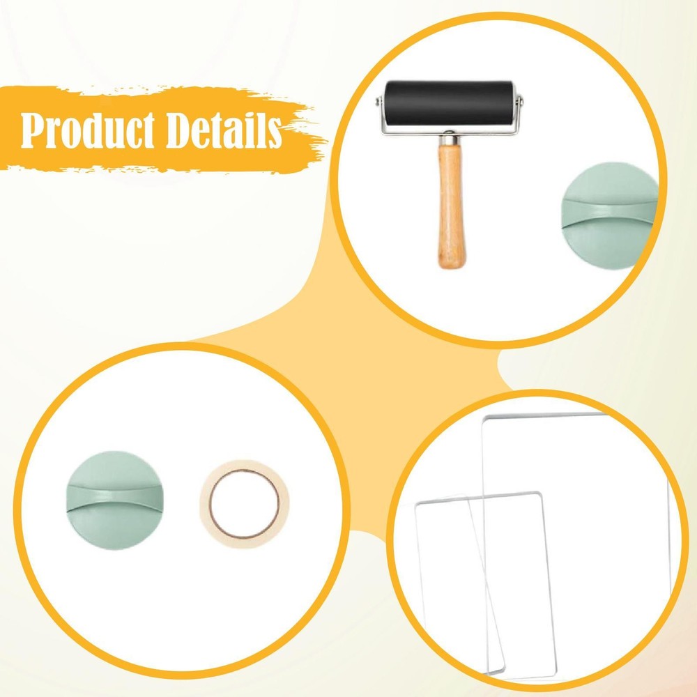 Gel Printing Plate Kit Art Printmaking Tool Reusable