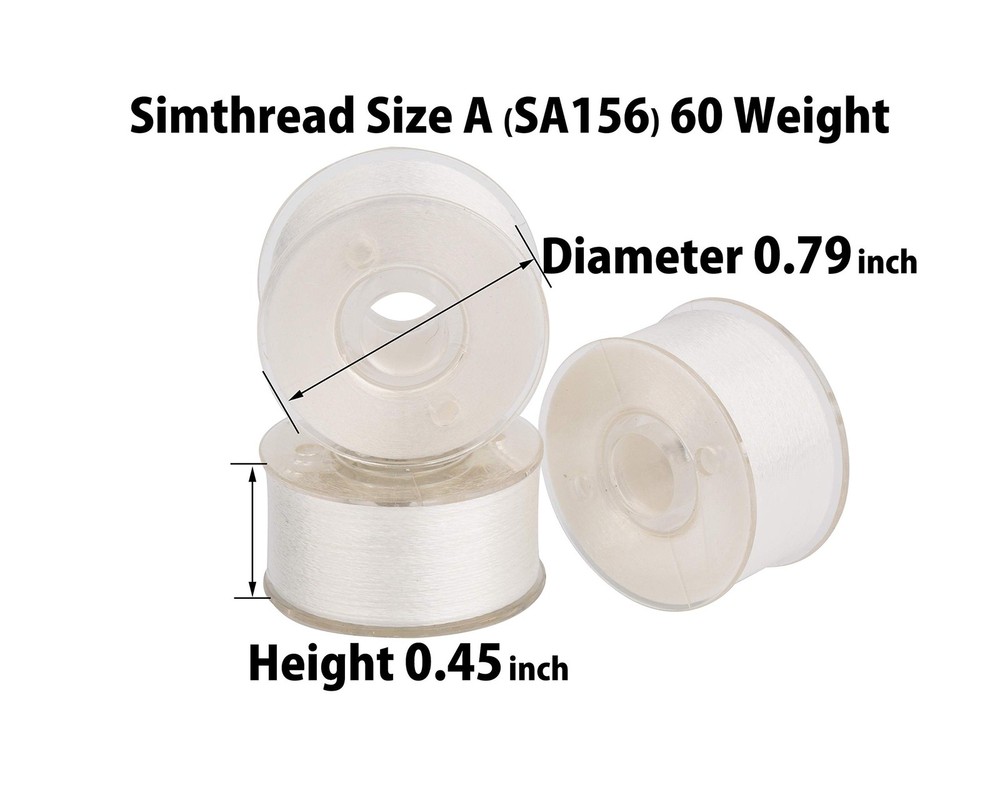 144pcs Embroidery Pre-Wound Bobbins Thread, Class 15 Type A Size SA156, Polye...