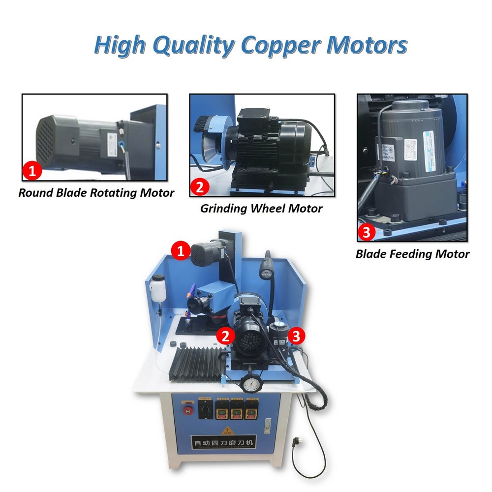 Automatic Round Blade Precision Sharpening Machine w Lamp and Emergency Switch