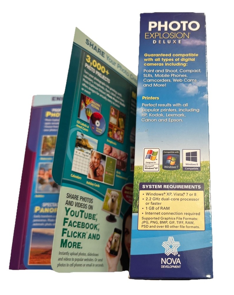 Photo Explosion Deluxe Version 5 Digital Editing Software Box NEW Unopened Box