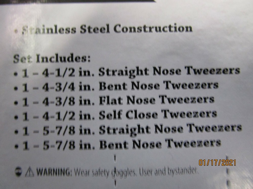 CRAFT TOOLS. 6 PIECE SET ..STAINLESS STEEL CONSTRUCTION