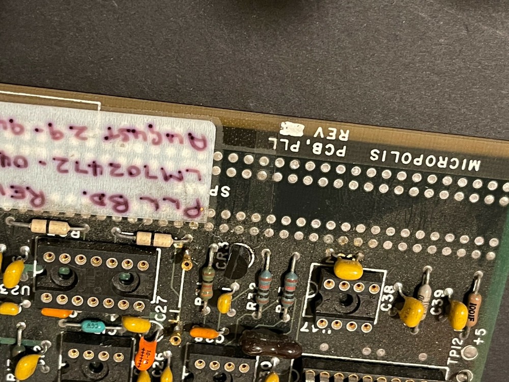 PLL BOARD MICROPOLIS PC S-100 CARD LAST ONE VINTAGE MOST IC'S SOCKETED