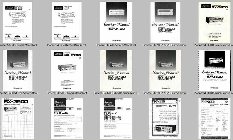 Pioneer Service Manuals Schematics, Custom Collection Compilation Computer DVD !