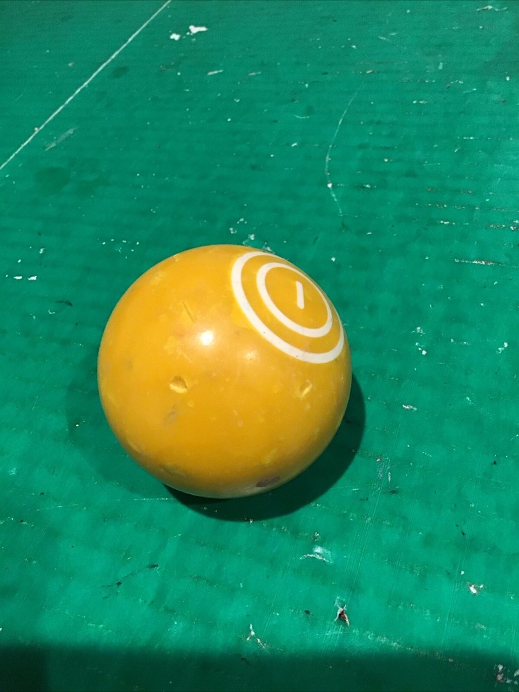 VTG Replacement 2 Ring Circle Billiard Pool Ball 2 1/4" # 1 Yellow Solid (E)