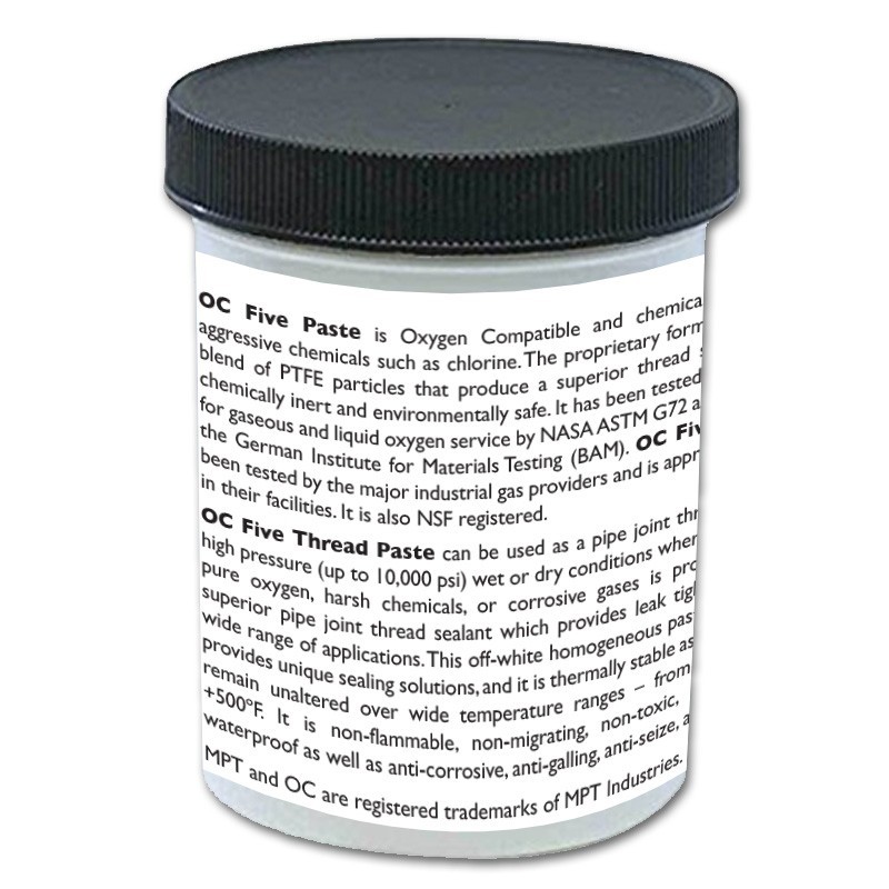 OC® Five Oxygen Compatible Thread Paste, 16 oz Jar