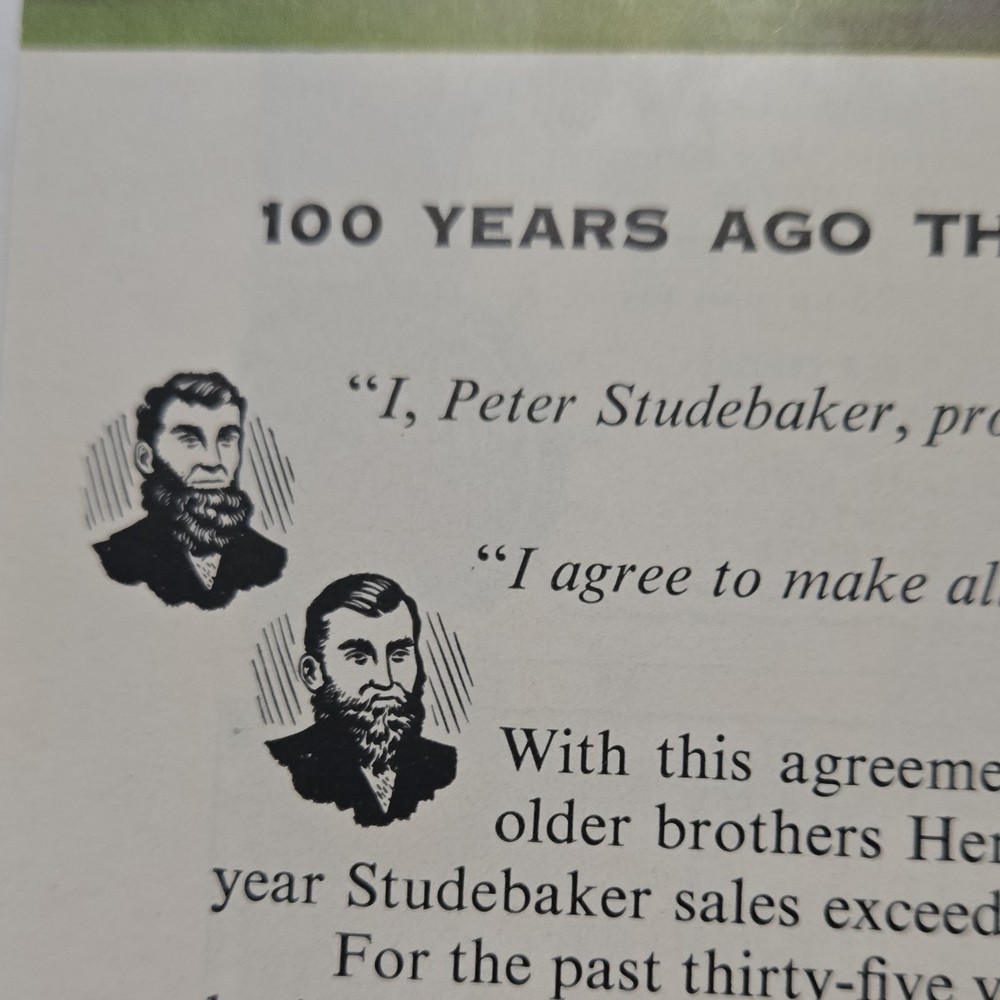 Studebaker Champion Commander 100 Years Original Vintage Print Ad 1952
