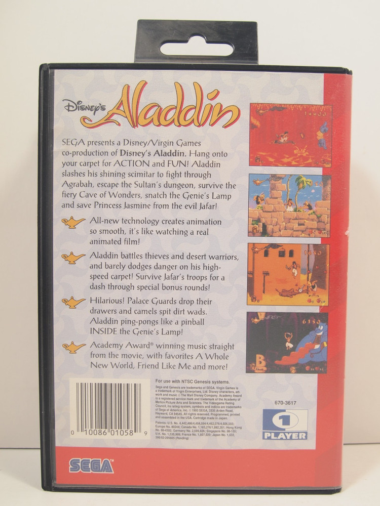 Aladdin Case (SEGA Genesis) Authentic BOX ONLY
