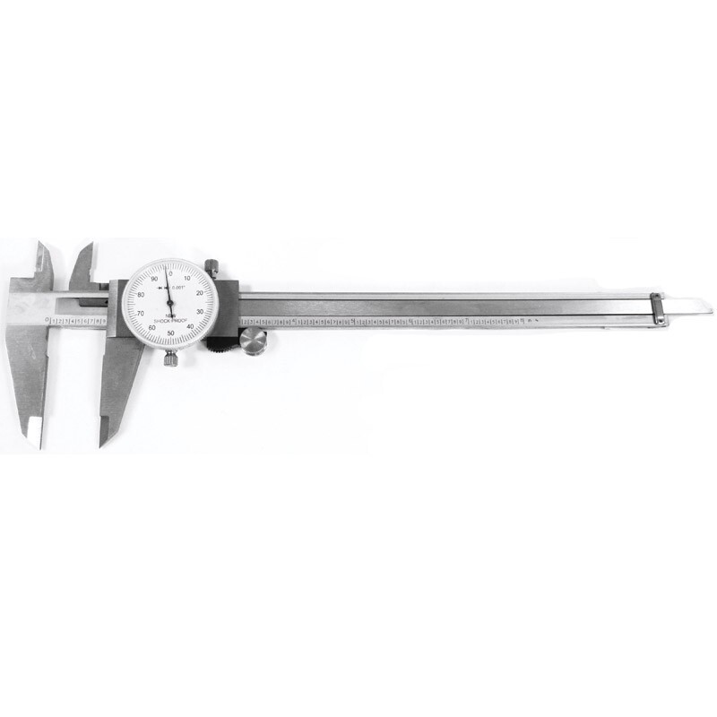 0 - 8" Dial Caliper - White Face