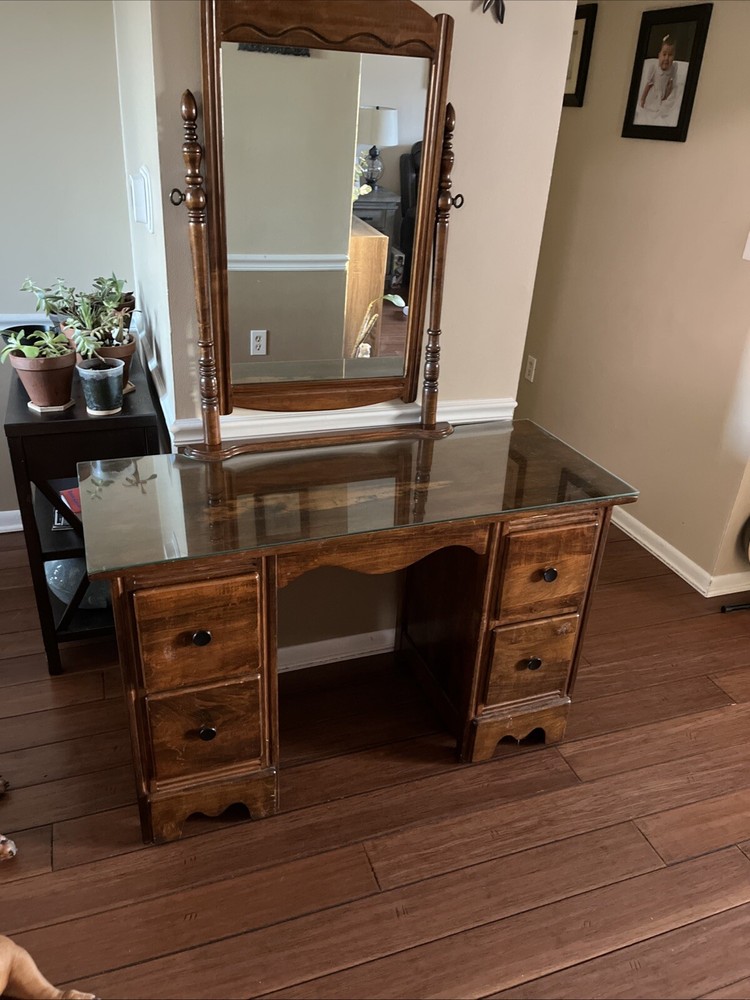 antique vanity dressing table with mirror
